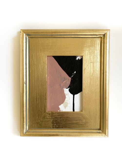 'Blackened Salmon' Framed Mini Painting | Oil And Acrylic Painting in Paintings by Jessalin Beutler