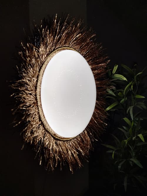 Deorative LAmp Rafia | Ornament in Decorative Objects by Magdyss Boutique | Soseaua Nordului 96E, Bucharest in București. Item compatible with boho and contemporary style