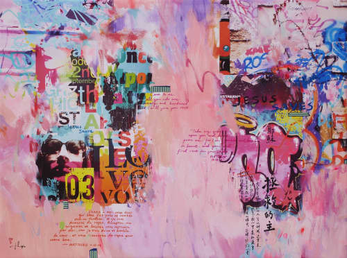 Salvation - original mixed media painting | Oil And Acrylic Painting in Paintings by Xiaoyang Galas. Item composed of canvas and synthetic in contemporary or modern style