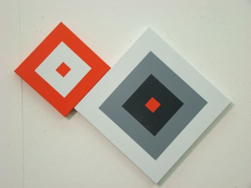Color Field #23 Study of Red | Oil And Acrylic Painting in Paintings by Abedin Fine Art. Item composed of canvas