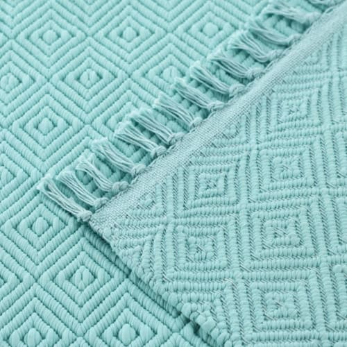 Ocean Hand Woven Rug | Area Rug in Rugs by Weaver. Item in boho or country & farmhouse style