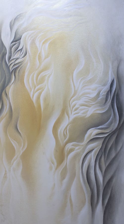 Underflow | Oil And Acrylic Painting in Paintings by Francesca Borgo. Item composed of canvas in minimalism or contemporary style