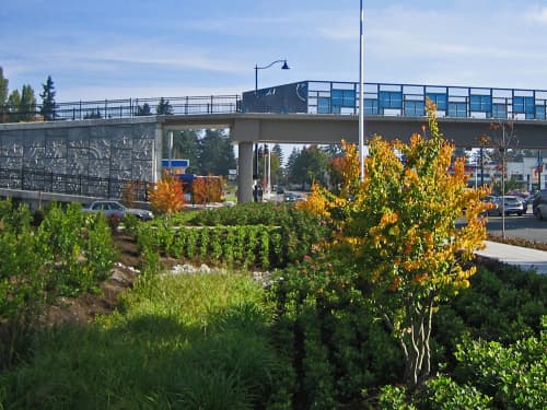 Interurban Trail Bridges | Public Sculptures by Vicki Scuri SiteWorks | Aurora Avenue at 151st Street & 160th Street, Shoreline, WA in Shoreline. Item composed of concrete