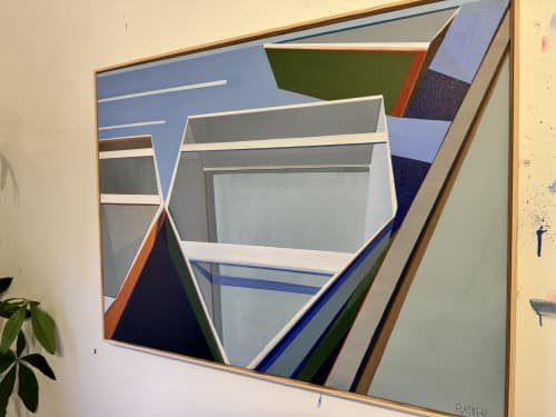 By The Dock, 30in x 40in, Acrylic on Canvas | Oil And Acrylic Painting in Paintings by Shilo Ratner. Item composed of canvas in contemporary or coastal style