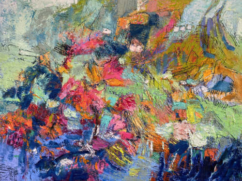 Rose Garden IV, Oil Painting | Oil And Acrylic Painting in Paintings by Dorothy Fagan Art: Original Art + Fine Art to Flourish Your World. Item made of canvas works with contemporary & eclectic & maximalism style