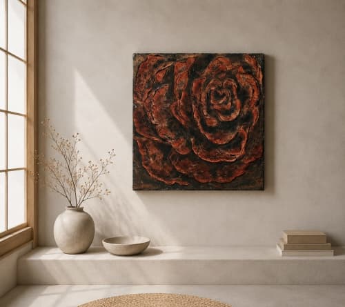 Scarred Ember- wall sculpture | Wall Hangings by Urban Plaster Bloom. Item works with minimalism & contemporary style
