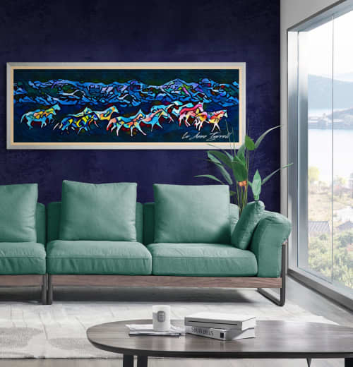 Vibrant Horses | Photography by Lu Anne Tyrrell Art +. Item composed of canvas and metal