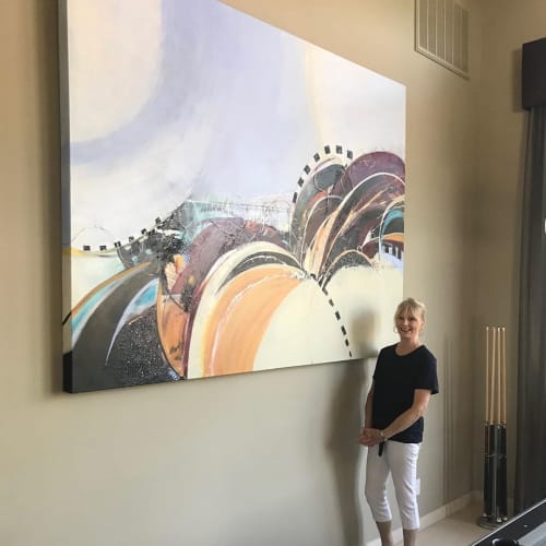 “Skylark” Painting | Oil And Acrylic Painting in Paintings by Jan Griggs. Item made of synthetic