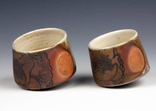 Poppy Whiskey Rollers | Cup in Drinkware by Denise Joyal - Kilnjoy Ceramics