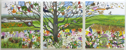"Tree of Life" | Oil And Acrylic Painting in Paintings by Trena McNabb | Wake Forest Baptist Health - Wake Forest Baptist Medical Center in Winston-Salem. Item composed of canvas & synthetic