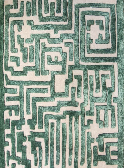 Theseus Maze Hand-Tufted Area Rug | Rugs by Kevin Francis Design. Item made of fabric & fiber compatible with mid century modern and contemporary style