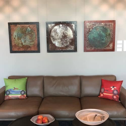 Planetary Series | Oil And Acrylic Painting in Paintings by Adam Shaw Studio. Item made of steel with synthetic