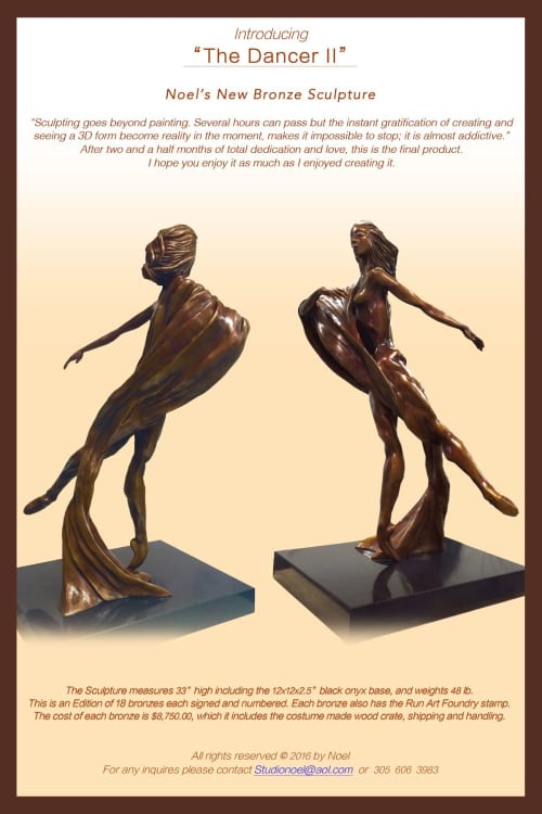 THE DANCER II - Bronze Sculpture | Sculptures by Noel Suarez. Item composed of bronze