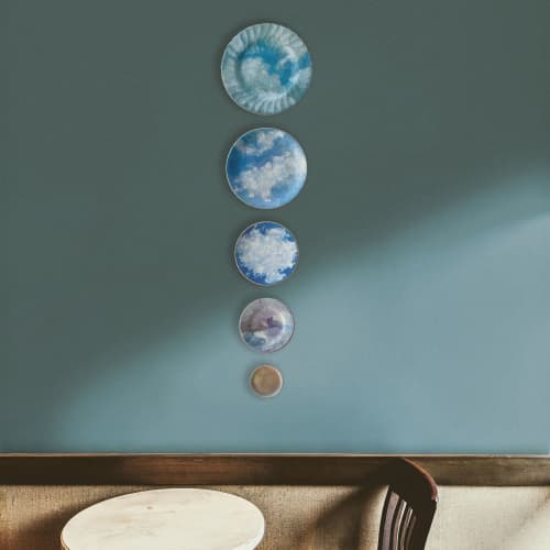 Skyline 12 | Wall Sculpture in Wall Hangings by Studio DeSimoneWayland. Item made of canvas with ceramic works with boho & contemporary style