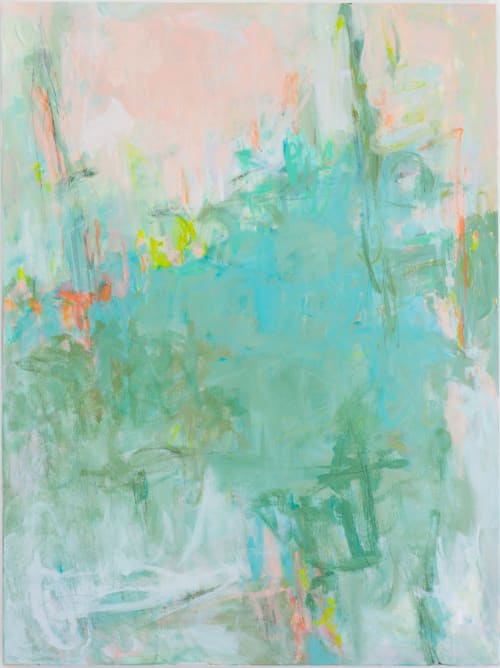 Summer Haze | Oil And Acrylic Painting in Paintings by Elizabeth Bernheisel. Item made of canvas with synthetic