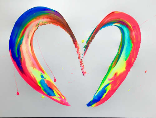 "Heart" | Oil And Acrylic Painting in Paintings by Justin W. Cox. Item composed of paper and synthetic