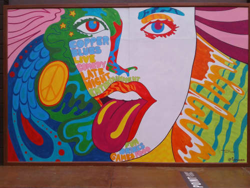 Psychedelic! | Street Murals by Lucretia Torva | Desert Ridge Marketplace in Phoenix. Item made of synthetic