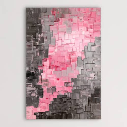 Birth of Pink (SOLD) | Oil And Acrylic Painting in Paintings by Alessia Lu. Item made of canvas compatible with contemporary and modern style