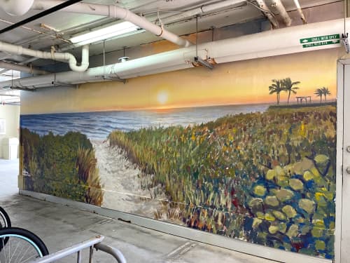 Edgewater | Murals by Juan Diaz | Edgewater Beach Hotel in Naples. Item made of synthetic