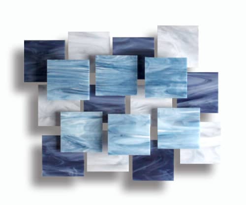 "Arctic" AP Glass and Metal Wall Sculpture | Wall Hangings by Karo Studios. Item made of metal & glass
