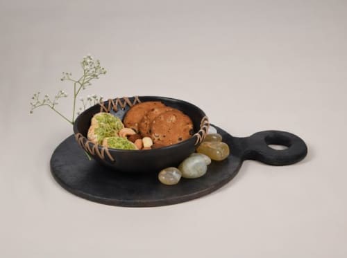 Longpi Pottery Snack Bowl | Dinnerware by ARTISAGA PRIVATE LIMITED. Item made of stone works with minimalism & modern style