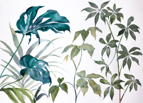 Plant Study 109 : Original Watercolor Painting | Paintings by Elizabeth Becker. Item made of paper works with boho & minimalism style