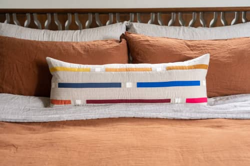 Grate Lumbar Pillow | Pillows by Vacilando Studios. Item made of cotton
