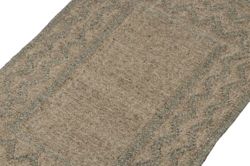 Rug & Kilim’s Modern Kilim rug in Brown & Grey Patterns | Area Rug in Rugs by Rug and Kilim. Item composed of wool