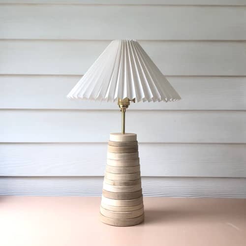 Ziggy Lamp Short | Table Lamp in Lamps by Perch Objects. Item composed of wood in minimalism or mid century modern style