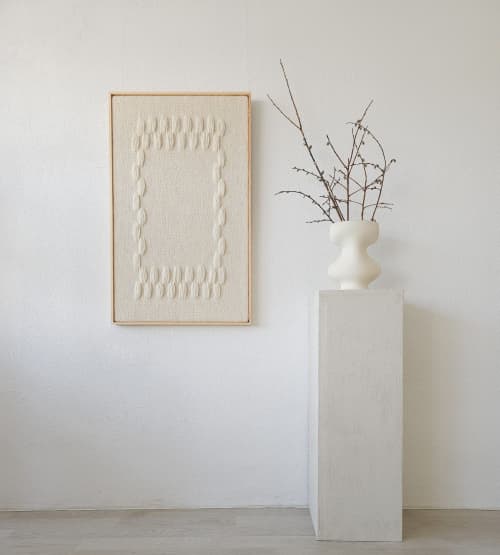 Framed III - Modern Decoration | Tapestry in Wall Hangings by Lale Studio & Shop. Item composed of oak wood and wool in contemporary or japandi style