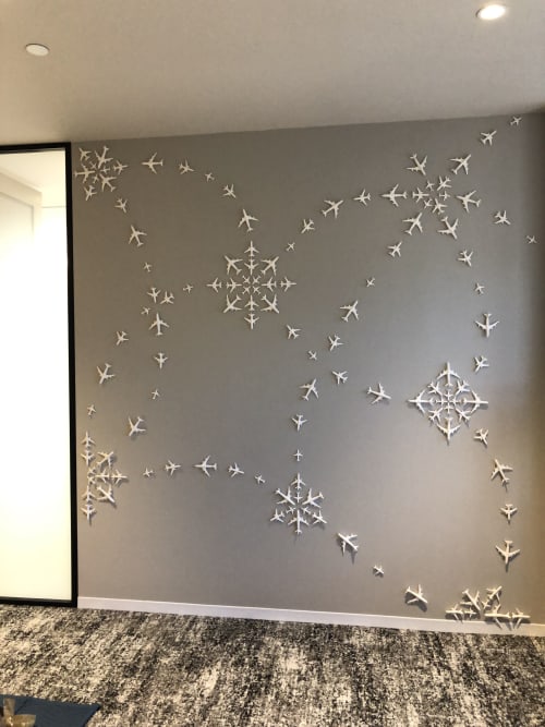 Holding Pattern No. 4: Neuron | Wall Sculpture in Wall Hangings by Dylan Beck | Paramount Plaza in New York. Item made of synthetic