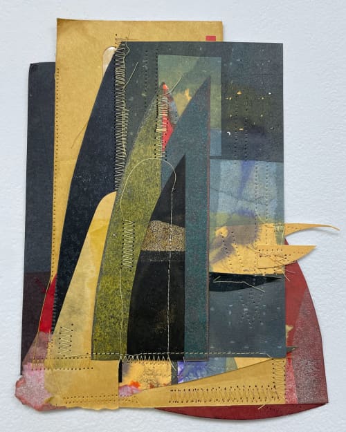 "oh Canada" | Mixed Media by Susan Smereka. Item composed of fabric and paper in contemporary or modern style
