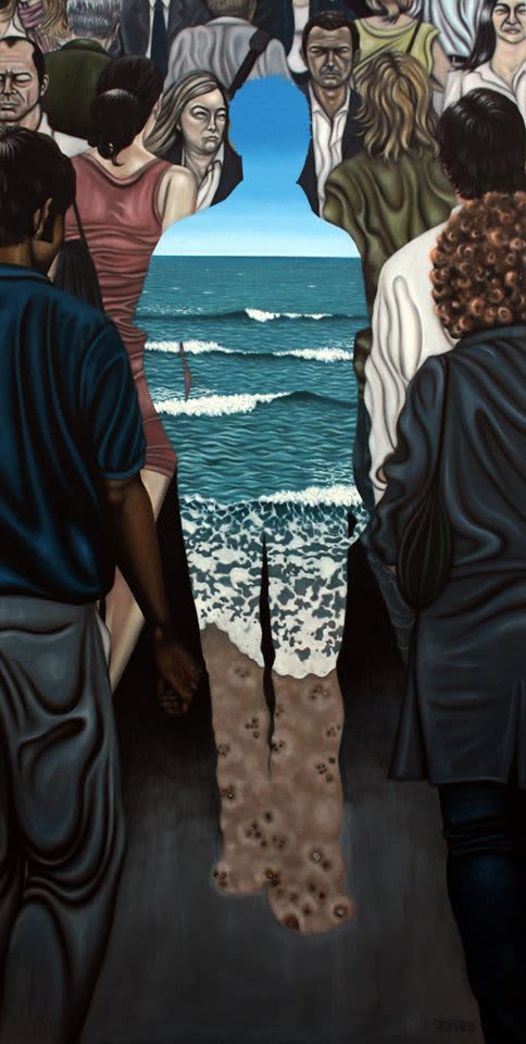 Solace | Oil And Acrylic Painting in Paintings by John Ives. Item composed of canvas & synthetic