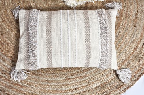 Scarlett Boho Artisanal Handloom Weave Pillow Cover_ | Cushion in Pillows by Humanity Centred Designs. Item composed of cotton compatible with boho and minimalism style