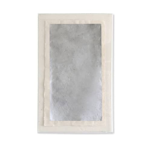 Fasci Di Luce Silver | Oil And Acrylic Painting in Paintings by Kim Fonder. Item made of paper & synthetic