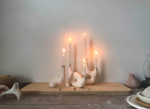 candela | Candle Holder in Decorative Objects by Mara Lookabaugh Ceramics. Item composed of stoneware