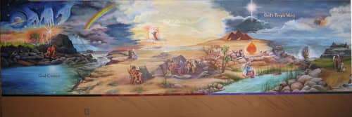 Bible Timeline Mural | Murals by Katherine Larson | First United Methodist Church in Ann Arbor. Item made of synthetic