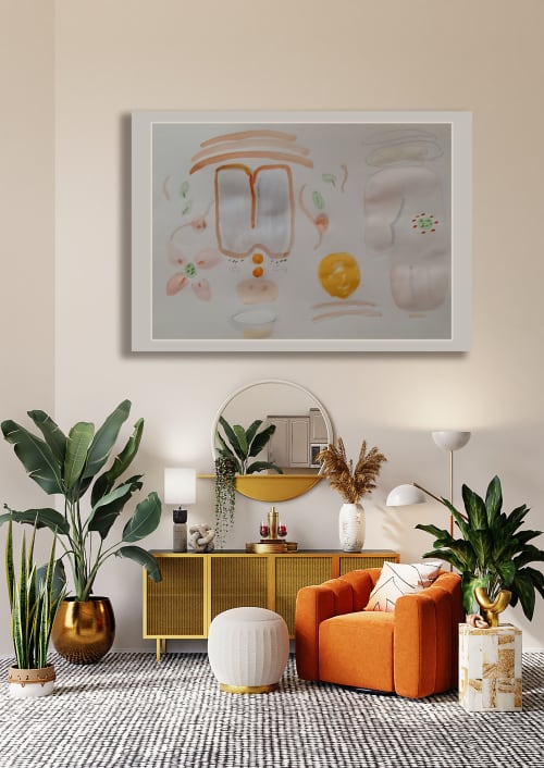 Abstract art-4 | Oil And Acrylic Painting in Paintings by Cumin Studio. Item made of paper with synthetic works with minimalism & contemporary style