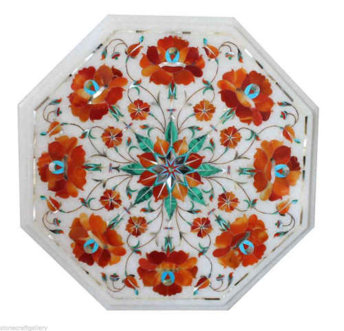 white marble table, coffee table, end table, tabletop | Tables by Innovative Home Decors. Item made of marble works with country & farmhouse & art deco style