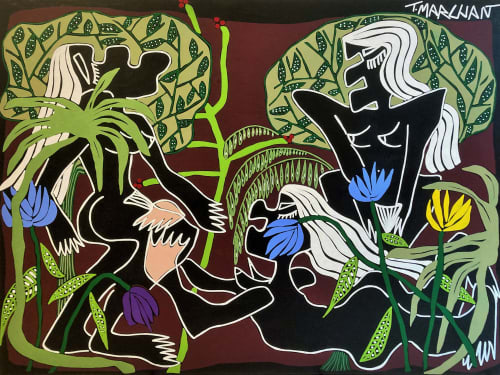 Agapo III | Oil And Acrylic Painting in Paintings by THEODOSIA MARCHANT. Item made of canvas with synthetic
