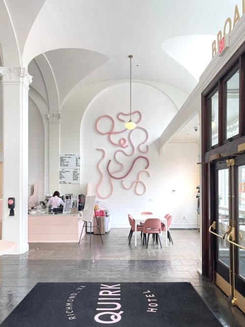 Ropes No. 1 | Embroidery in Wall Hangings by Meg Morrison | Quirk Hotel Richmond in Richmond. Item made of cotton & fiber compatible with minimalism and contemporary style