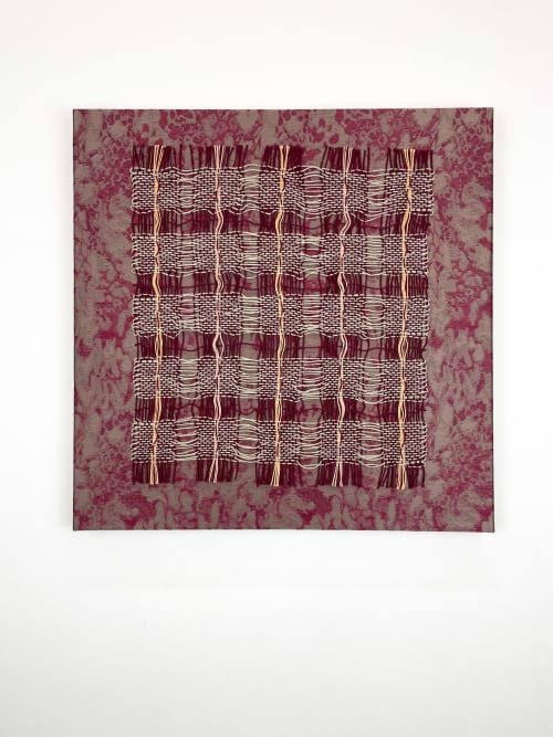 Petrichor V | Tapestry in Wall Hangings by Renata Daina. Item made of wood with cotton works with mid century modern & contemporary style