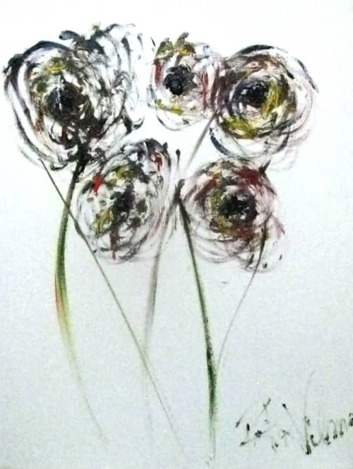 Eleganz | Oil And Acrylic Painting in Paintings by Rita Vilma. Item composed of canvas