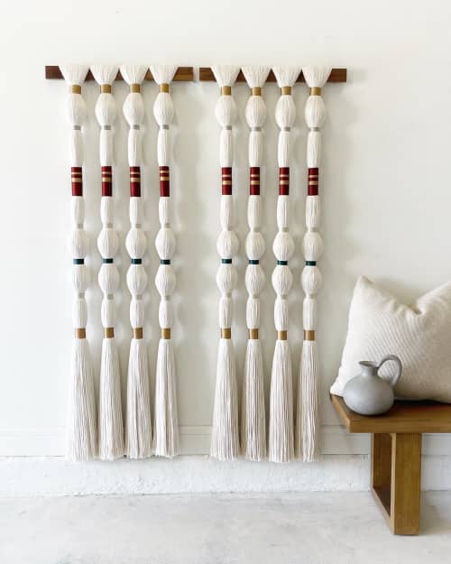 "Color Block" No.4 | Tapestry in Wall Hangings by Vita Boheme Studio. Item composed of bamboo & canvas compatible with contemporary style
