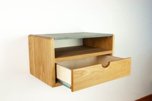 Aby Cloud White | Floating Table in Tables by Curly Woods. Item made of oak wood with concrete works with modern style