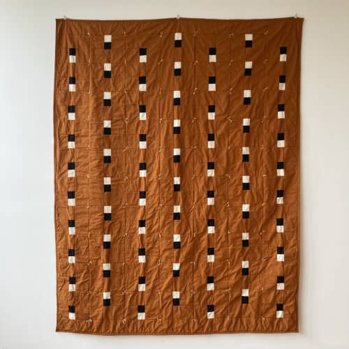 Dream Quilt - chestnut | Linens & Bedding by Ashley Brown Durand. Item made of cotton works with minimalism & contemporary style