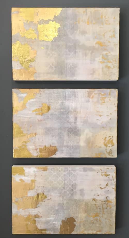 Golden Haven | Oil And Acrylic Painting in Paintings by Shari Lyon Fine Art. Item composed of canvas