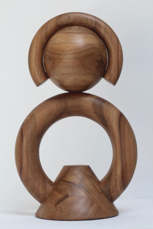 AIR Wooden Totem | Sculptures by Creating Comfort Lab. Item composed of wood in contemporary or japandi style