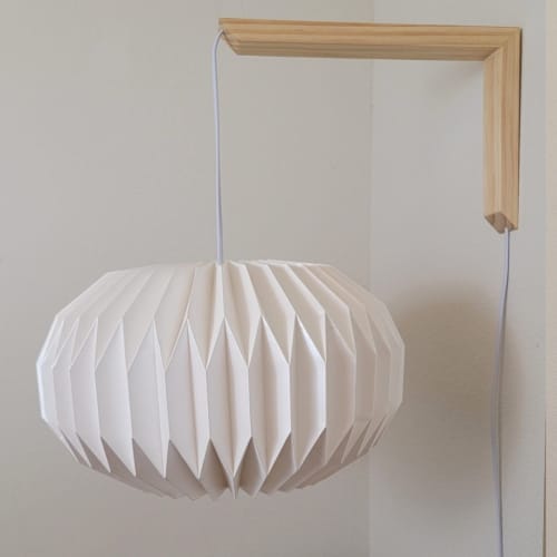 Wall sconce +Sphere L | Sconces by Studio Pleat. Item made of wood & paper compatible with minimalism and contemporary style