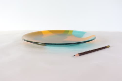 Chroma Platter (Large) - Kilnformed Glass Art | Decorative Tray in Decorative Objects by Camp Copeland Studio. Item made of glass compatible with contemporary and modern style